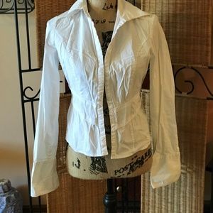 White Fitted Button Down Shirt